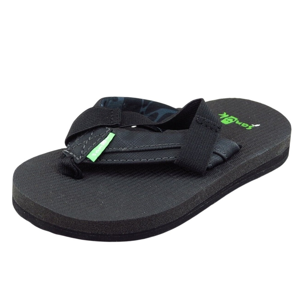 Sanuk Toddler Boys 7-8 Medium Black Slingback Synthetic